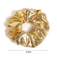 thumbnail image 3 of JCLIFE Gold Hair Scrunchies - Elastic Hair Ties for Girls & Women, Shiny Hair Accessories, Hair Band for Women's Ponytail, Soft Hair Bows (Gold, 4 PCS), 3 of 5