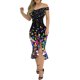 thumbnail image 2 of ICHUANYI Clearance Women's Summer Dress Sexy One-shoulder Irregular Tight-fitting Hip Print Dress(Multicolor, L) ICHUANYI WER2023081200006, 2 of 7