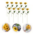 thumbnail image 4 of TABLETREANDS 10Ud Adorno De Girasol Falso Con Tallo Para Festiva Y, 4 of 7