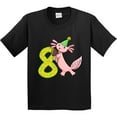 thumbnail image 3 of Inktastic 8th Birthday Axolotl with Ice Cream Youth T-Shirt, 3 of 5