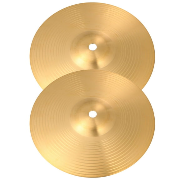 2Pcs Golden Drum Cymbals Replacement for All Sizes Ensuring Pure Sound Brass Material
