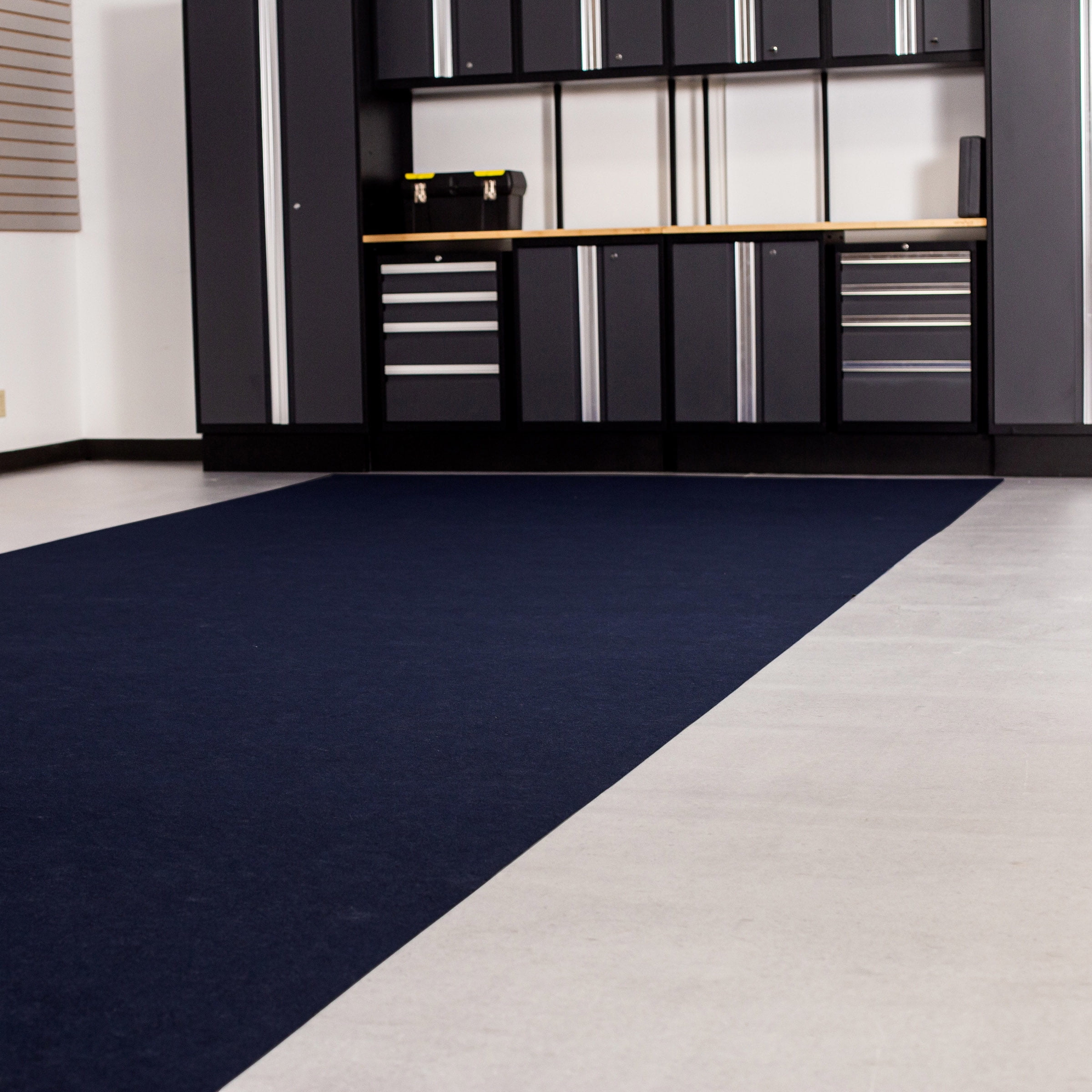 G-Floor Drip & Dry Indoor Outdoor Absorbent Floor Mat (7.5' x 17') in Blue