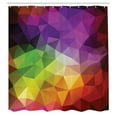thumbnail image 3 of Ambesonne Colorful Shower Curtain, Geometry Shape Polygon, 69"Wx84"L, Multicolor, 3 of 5