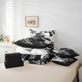 thumbnail image 5 of Manfei Teen Boys Dirt Bike Bedding Comforter Set 7 Pieces, Extreme Sport King Bedding Sets for Men, Black White Grunge Bed Sheets, Super Cozy Room Decor, 5 of 7