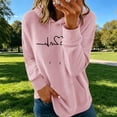 thumbnail image 5 of Womens Solid Hoodies Fall Fashion Casual Long Sleeve Hooded Sweatshirts Loose Comfy Trendy Pullover Tops with Pockets,Pink,XXL, 5 of 9