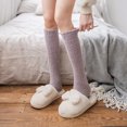 thumbnail image 7 of Gymayou 4 Pairs Long Fuzzy Socks Thick Skin-friendly Coral Fleece Socks Stretch Home Sleeping Winter Socks, 7 of 7
