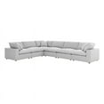 thumbnail image 2 of Modway Commix 6-Piece Down Filled Overstuffed Fabric Sectional Sofa Set in Gray, 2 of 5