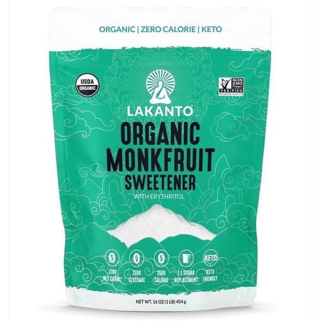 Lakanto Organic Monkfruit Sweetener 16 oz Pack of 3