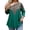 A323 Green, variant on One Shoulder Tops for Women Plus Size Work Blouse Vintage 3/4 Sleeve Summer Top Placement Floral Print Loose Fit Tunic Shirt XXL