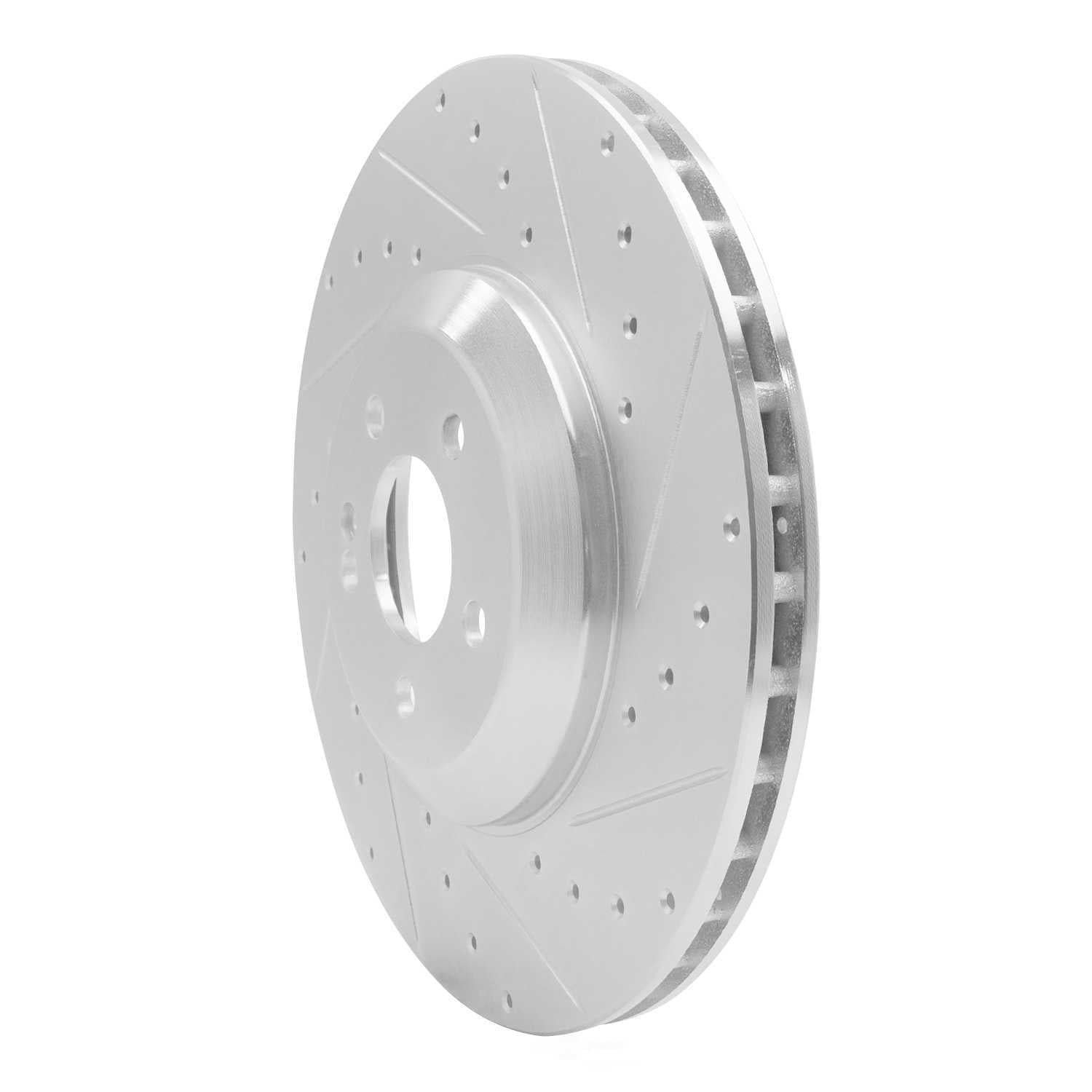 Dynamic Friction Company 631-63166R DFC Brake Rotor - Drilled And Slotted - Silver