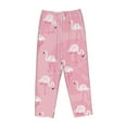 thumbnail image 4 of Balery Pink Flamingos and Flowers print Women's Pajama Pants,Ultra Lightweight Pjs,Lounge Pant-Medium, 4 of 9