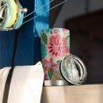 thumbnail image 3 of 20 Oz Pioneer Flower Coffee Tumbler Double Wall Insulated Stainless Steel Water Bottle | Metal Reusable Thermoses Flask with Cup Cap | Leak & Sweat Proof with Anti-Dust Lid, 3 of 7