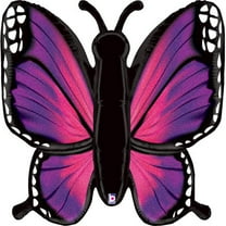 Pink Radiant Holographic Butterfly Balloon 46"
