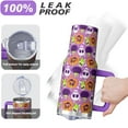 thumbnail image 4 of 40oz Halloween Tumbler with Handle, Scary Ghost Pumpkin | Print | Halloween Gifts for Women & Men | with Lids and Straws | Stainless Steel Insulated | Coffee Travel Mug, 4 of 5