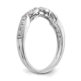 thumbnail image 6 of Solid 14k White Gold Diamond Wedding Band Ring Size 6 (.24 cttw.), 6 of 8