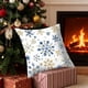 thumbnail image 4 of Christmas Patterns Cushion Cover Snowflake Alphabet Sofa Pillowcase Linen Cushion Cover Christmas Holidays Home Decor, 4 of 6