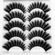 thumbnail image 1 of Pestañas naturales, pestañas postizas, pestañas cortas, 5 pares de pestañas de visón, visón siberiano real, pestañas redondas, largas y gruesas, reutilizables y hechas a mano, pestañas postizas no irr, 1 of 5