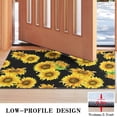 thumbnail image 3 of Black Sunflower Green Leaf Pattern Door Rugs,Washable Non Slip Door Mats Indoor,Decorative Door Mats,Entry Mat Indoor for Entrance,Bedroom,Kitchen,Bathroom,17"x30", 3 of 6