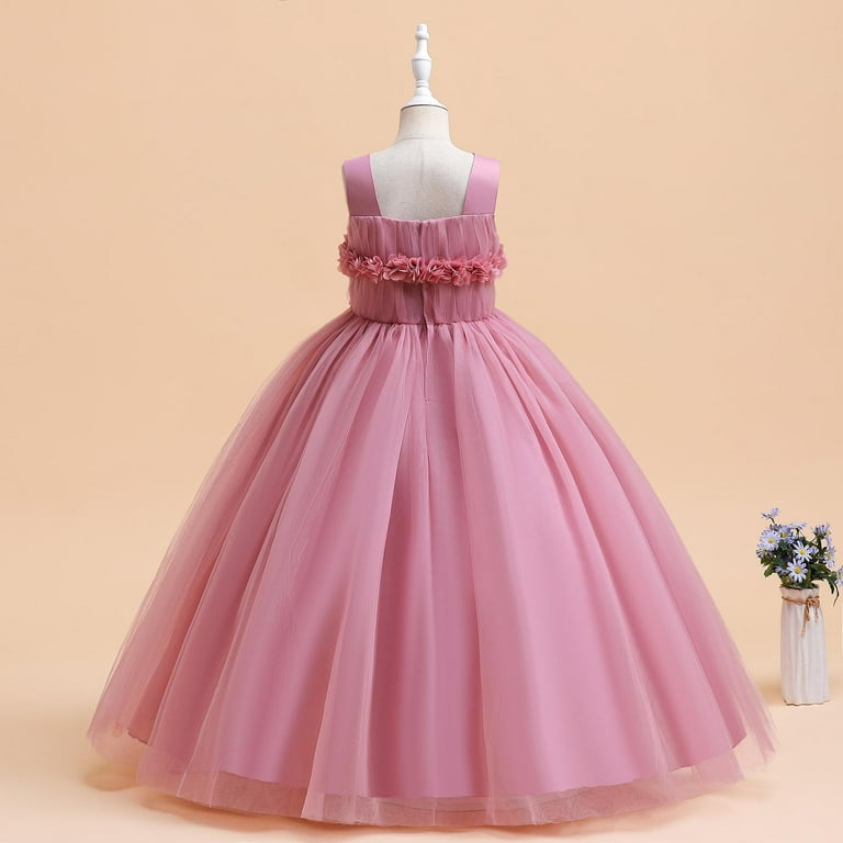 KSODFNXH Wedding Guest Dresses for Girls 225 Size 6-17 Juniors Teens Elegant Sleeveless Floral A-Line Solid Tulle-Tutu Flower Girls Prom Dress, Girl's KSODFNXH Wedding Guest Dresses for Girls 225 Size 6-17 Juniors Teens Elegant Sleeveless Floral A-Line Solid Tulle-Tutu Flower Girls Prom Dress, Girl's
