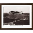 thumbnail image 2 of Art.com Boeing B-314 over San Francisco Bay, California 1939 Art Print by Clyde Sunderland, Brown Frame Wall Art, 40" x 32", 2 of 5