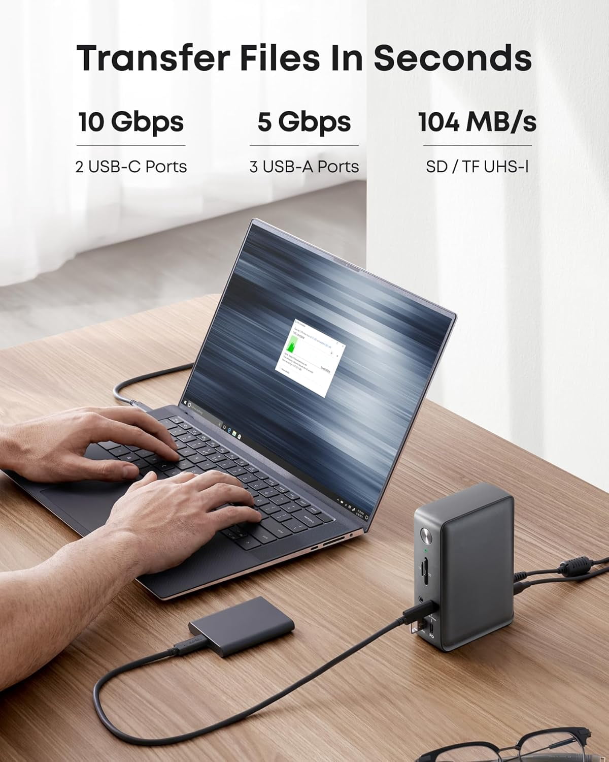 Anker Laptop Docking Station, 13-in-1 USB-C Docking Station, Triple Display with 2xHDMI and 1xDP, 10 Gbps USB-C and 5 Gbps USB-A Data, Ethernet, Audio, SD, 85W Charging