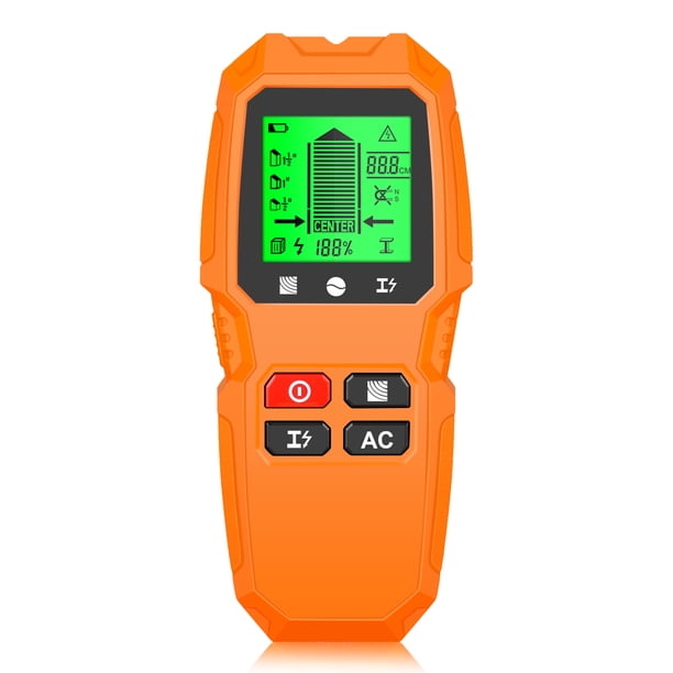 Detector de pared Escáner de pared con buscador de vigas, detector electrónico de vigas 5 en 1 con pantalla LCD HD utilizado para detectar cables de metal y madera con función de advertencia
