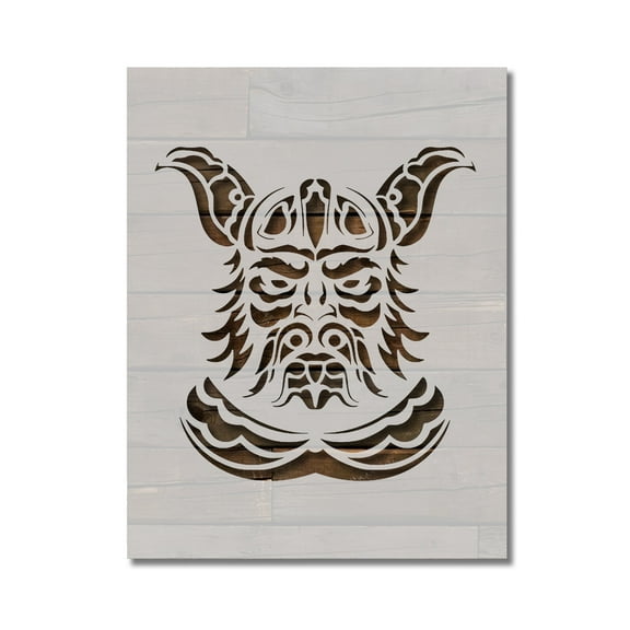 Odin Viking God Stencil Template Reusable 8.5 x 11 Inches for Painting on Walls, Wood, Arts and Crafts by Stencilville