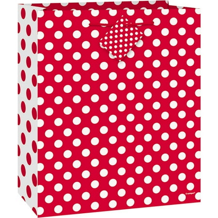 Medium Red Polka Dot Gift Bag