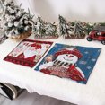 thumbnail image 3 of 4 Uds nuevo tejido Santa Claus muñeco de nieve decoración mantel personaje de dibujos animados almohadilla de aislamiento térmico 43*33*0,2 cm, 3 of 5