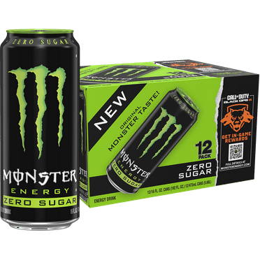 (12 Pack) Monster Energy Drink, Zero Sugar, 16 fl oz