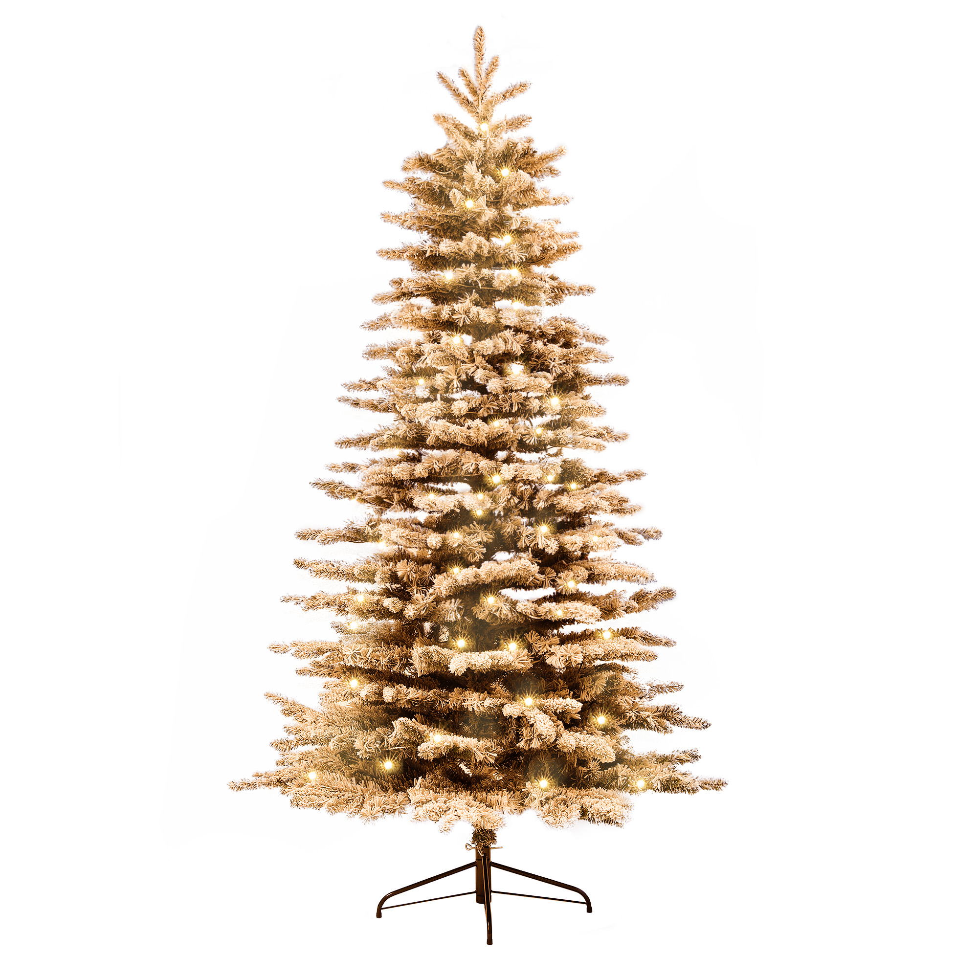 7.5ft Prelit Flocked Christmas Tree with 500 LED Lights 1264 Tips Remote Timer Indoor Decor