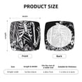 thumbnail image 5 of Sigee Gothic Skull Floral Art for Square Chair Cushion Covers for Furniture Protector, Couch Cushion Slipcovers-Six Piece, 5 of 7