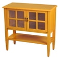 thumbnail image 1 of Heather Ann  2-door Console Cabinet with Glass Insert and Bottom Shelf, 1 of 11