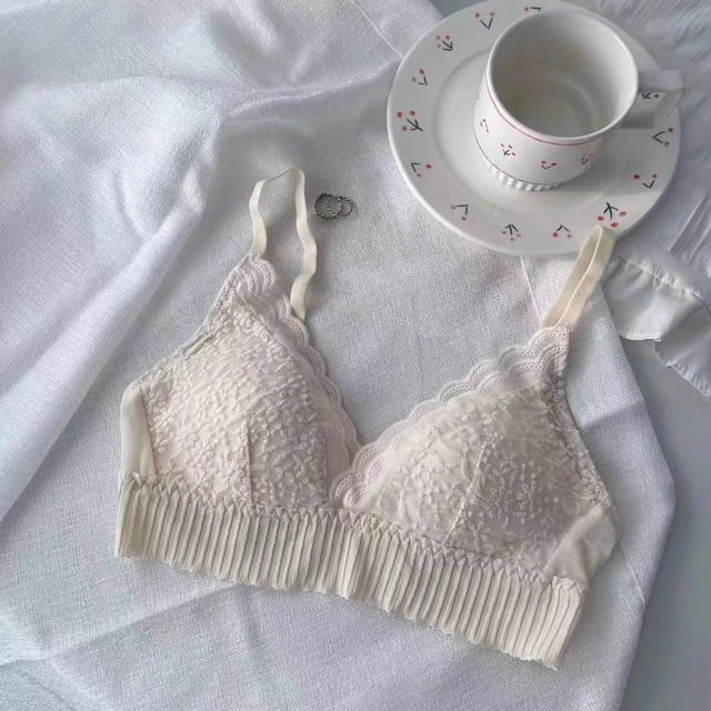 Sujetador push-up de encaje sin aro, ajustable, fino, de verano, para mujer, con pecho pequeño y soporte superior