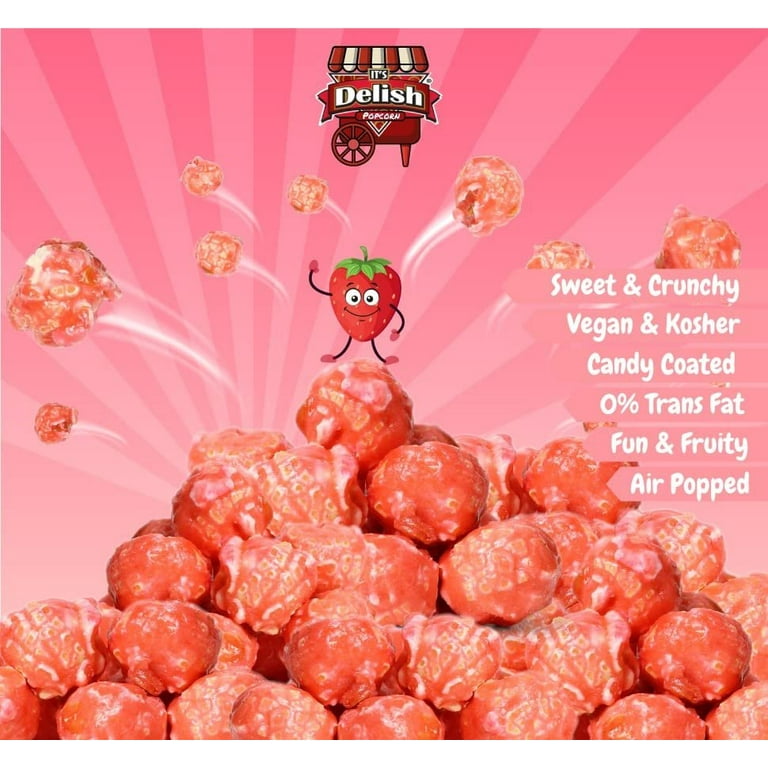 Gourmet Pink Strawberry Colored Popcorn by It's Delish, 5 lbs Bulk