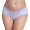 thumbnail image 1 of SANAG 3pcs Women Cotton U-Shaped Low Waist Maternity Underwear Pregnant Panties Pregnancy Briefs, 1 of 1