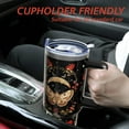 thumbnail image 6 of Goth Mushroom 40 Oz Tumbler with Handle and Lid Straw, Gothic Moth Moon Stainless Steel Insulated Cup Water Bottle, Spring Floral Witch Gifts for Women Girls(1 PC), 6 of 6