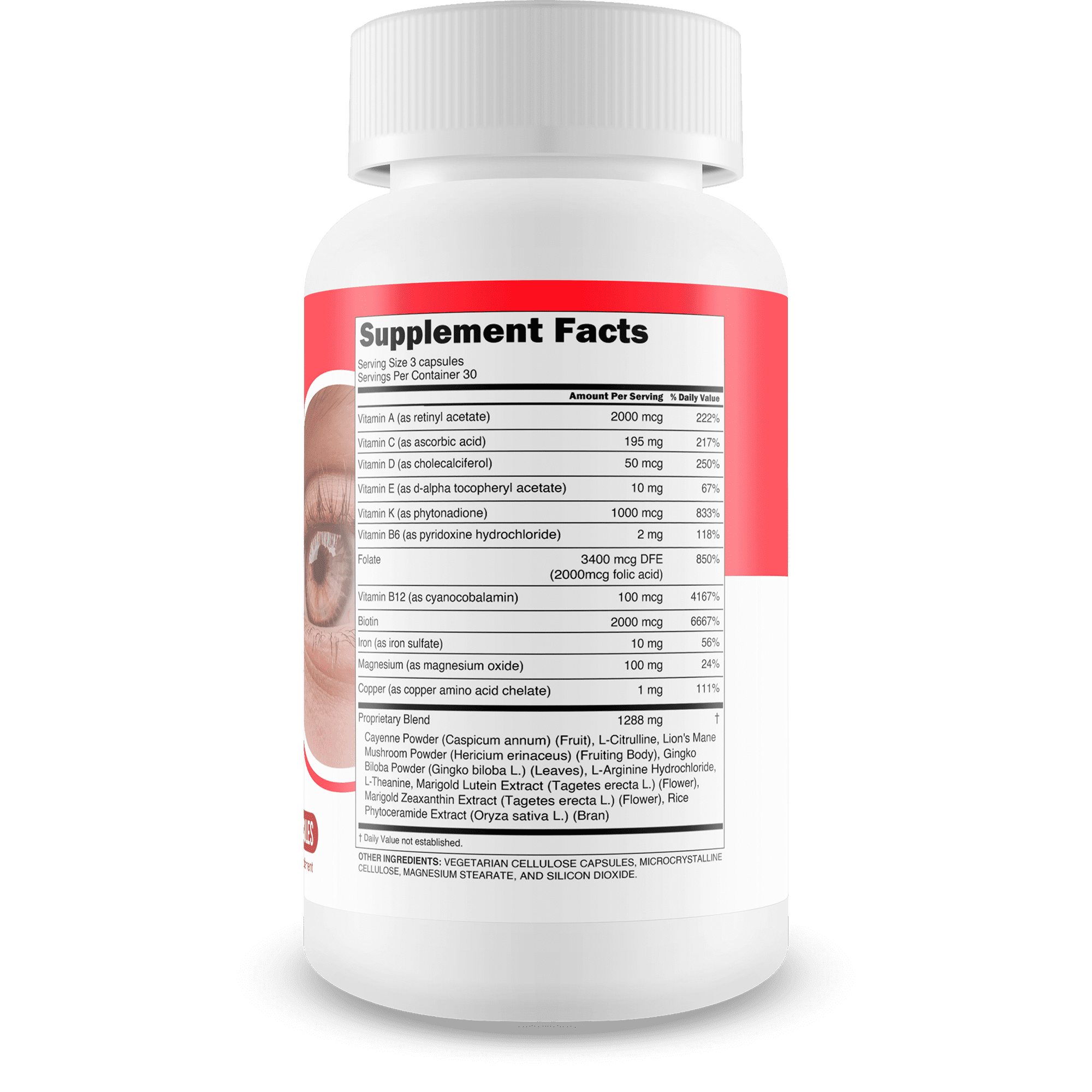 Red Root Hack Vision Supplement - Our Best Eye Pills for Ocular Clog - Vision Eye Vitamins to Improve Eyesight - Our Best Bloodflow Vision Pills Sight Care Formula with Vitamin A, Lutein, Zeaxanthin