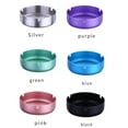thumbnail image 4 of Dosaele Smokeless Ashtray for Outdoors Indoor Patio Stainless Steel High Temperature Resistant Drop Resistant Round Design Ashtray  Pink, 4 of 8