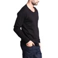 thumbnail image 5 of G-Style USA Men's Lightweight Cotton Blend Long Sleeve T-Shirt MTSC13161 - Black - X-Large, 5 of 5