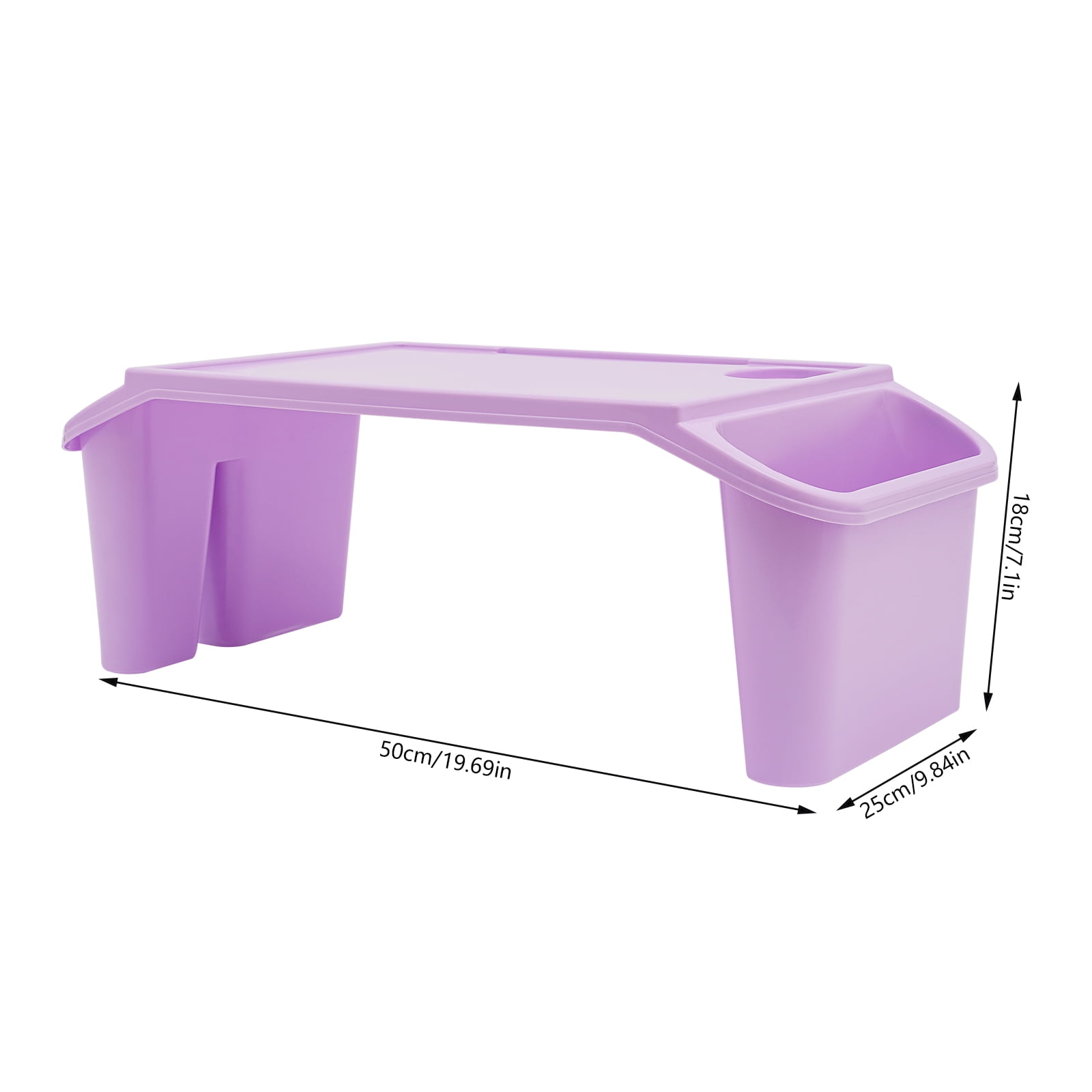 19.69*9.84*7.1in Rectangle Kids Lap Desk Tray Multicolour PP Plastic Breakfast Laptop Trays with Side Pockets