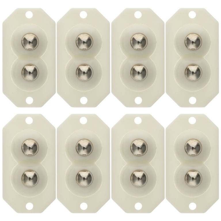 8Pcs Self Adhesive Caster Wheels Swivel Mini Adhesive Wheels Stainless  Steel Paste Type Pulley 