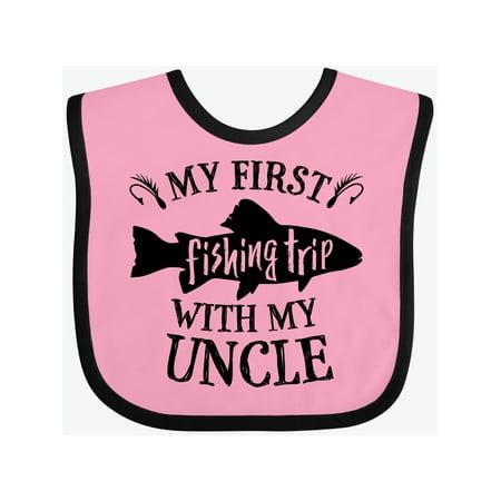 

Inktastic My First Fishing Trip with my Uncle Gift Baby Boy or Baby Girl Bib