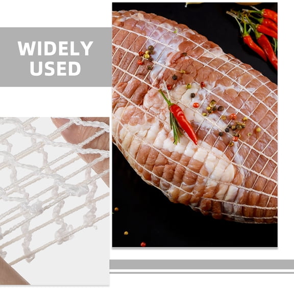 CATIEBYE 1 Roll White Woolen Yarn Meat Netting For Cooking And Storage 16 Holes 5m