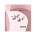 thumbnail image 5 of 925 Sterling Silver Cubic Zirconia Butterfly Screw Back Earrings Toddlers, 5 of 8