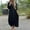 Black, variant on Women's Cotton Linen Oversized Shirt Dress Loose Fit Long Sleeve Button Up Casual Tunic Dresses Beach Coverups