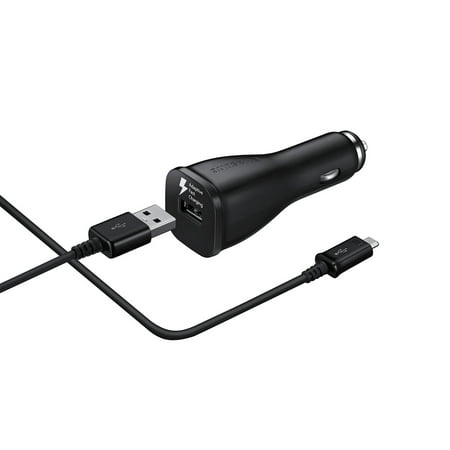 Sprint Samsung Galaxy S7 Adaptive Fast Charger Micro USB 2.0 [1 Car Charger + 5 FT Micro USB Cable] AFC uses dual voltages for up to 50% faster charging! - BLACK - Bulk (Best Way To Sprint Faster)