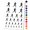 Black, variant on Woman Running Marathon Cardio Exercise Water Resistant Temporary Tattoo Set Fake Body Art Collection - Yellow