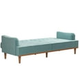 Mr. Kate Stella Vintage Convertible Sofa Bed Futon, Teal Velvet