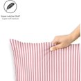 thumbnail image 3 of Funda de almohada reforzada 21 piezas 45x45 cm - 100% algodón con cremallera - rayas rojas - hipoalergénica, solo funda de almohada oso de fresa Electrónica, 3 of 5
